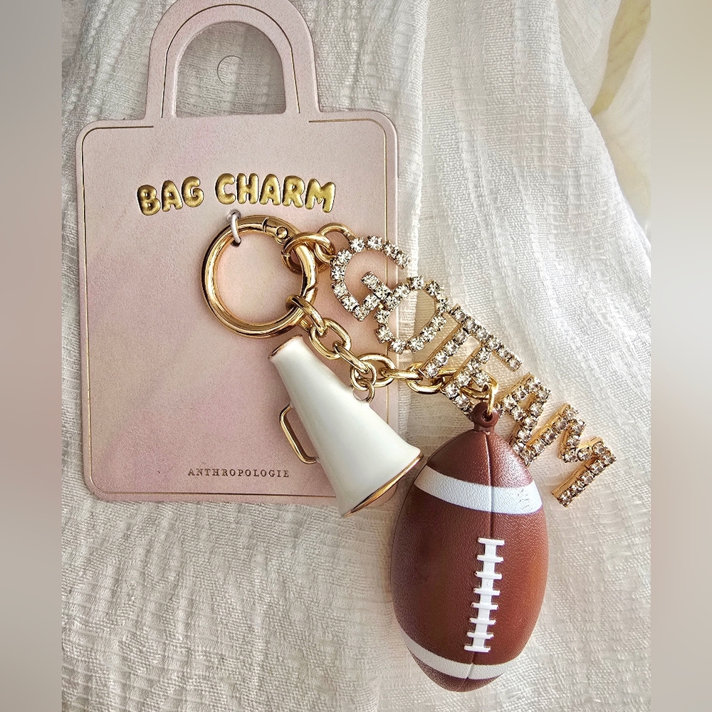 NEW! Anthropologie Go Team Football Bag Charm
